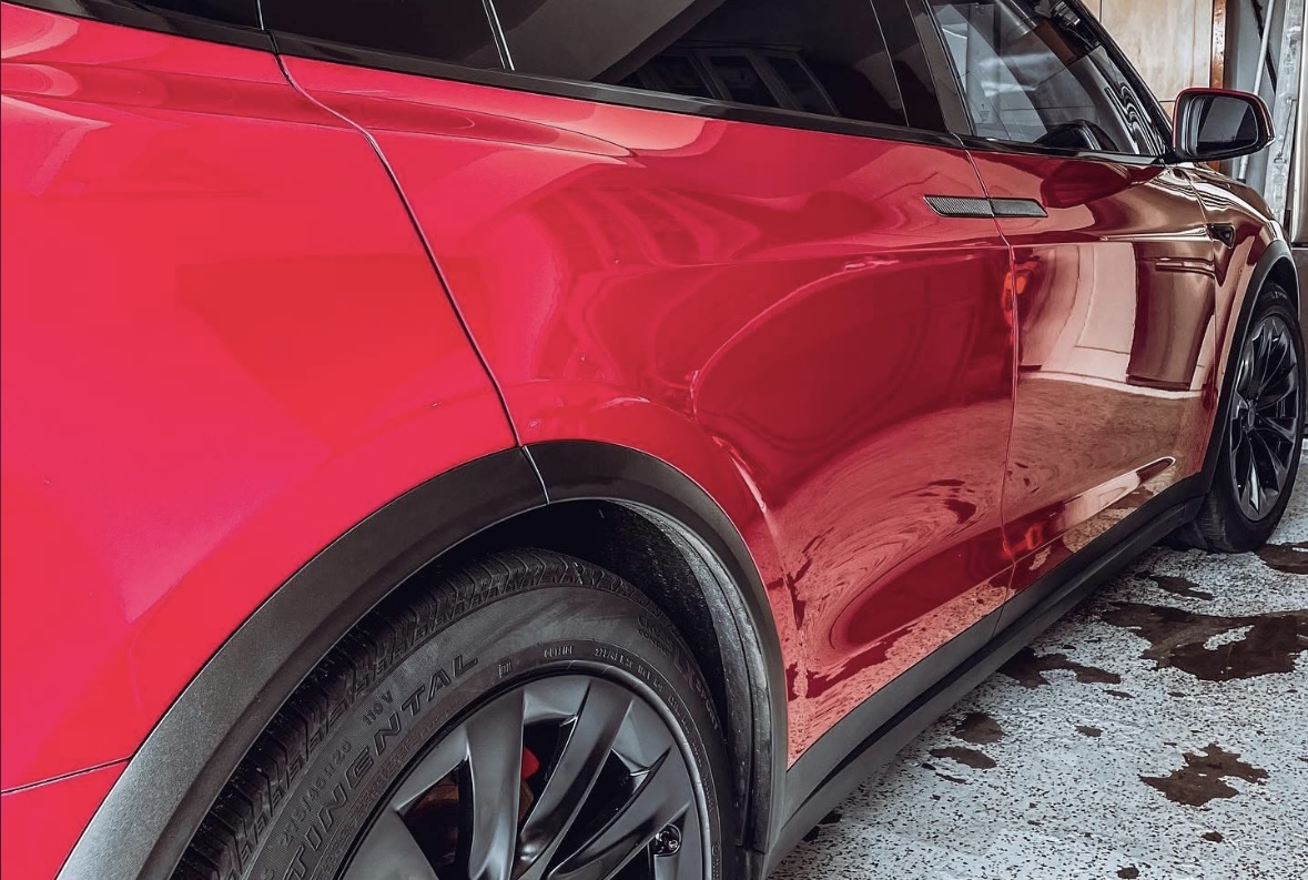 Tesla Model X Red Side